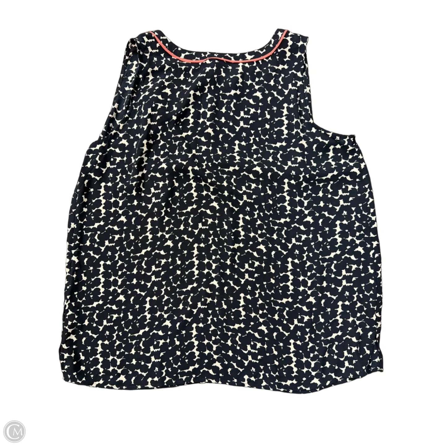 Top Sleeveless By Loft In Blue & White, Size: L