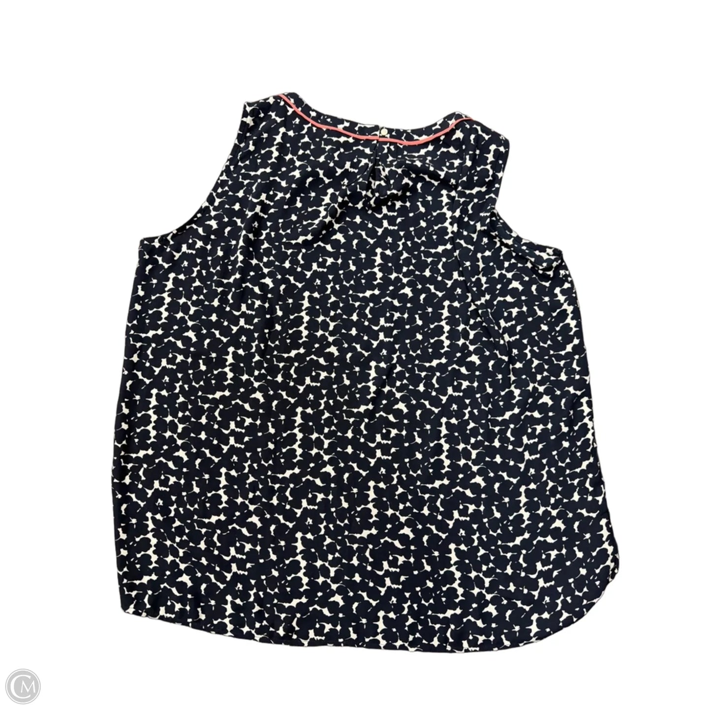 Top Sleeveless By Loft In Blue & White, Size: L