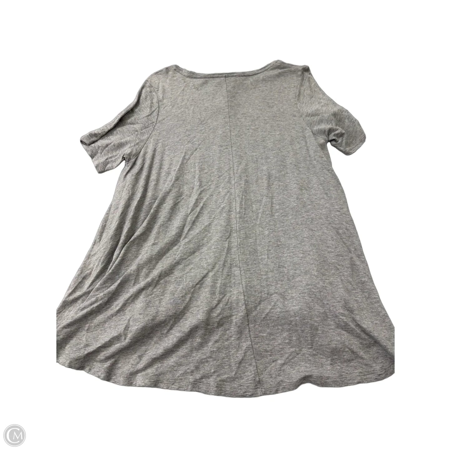Tunic Short Sleeve By Loft In Grey, Size: M