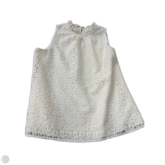 Top Sleeveless By Ann Taylor In Cream, Size: S