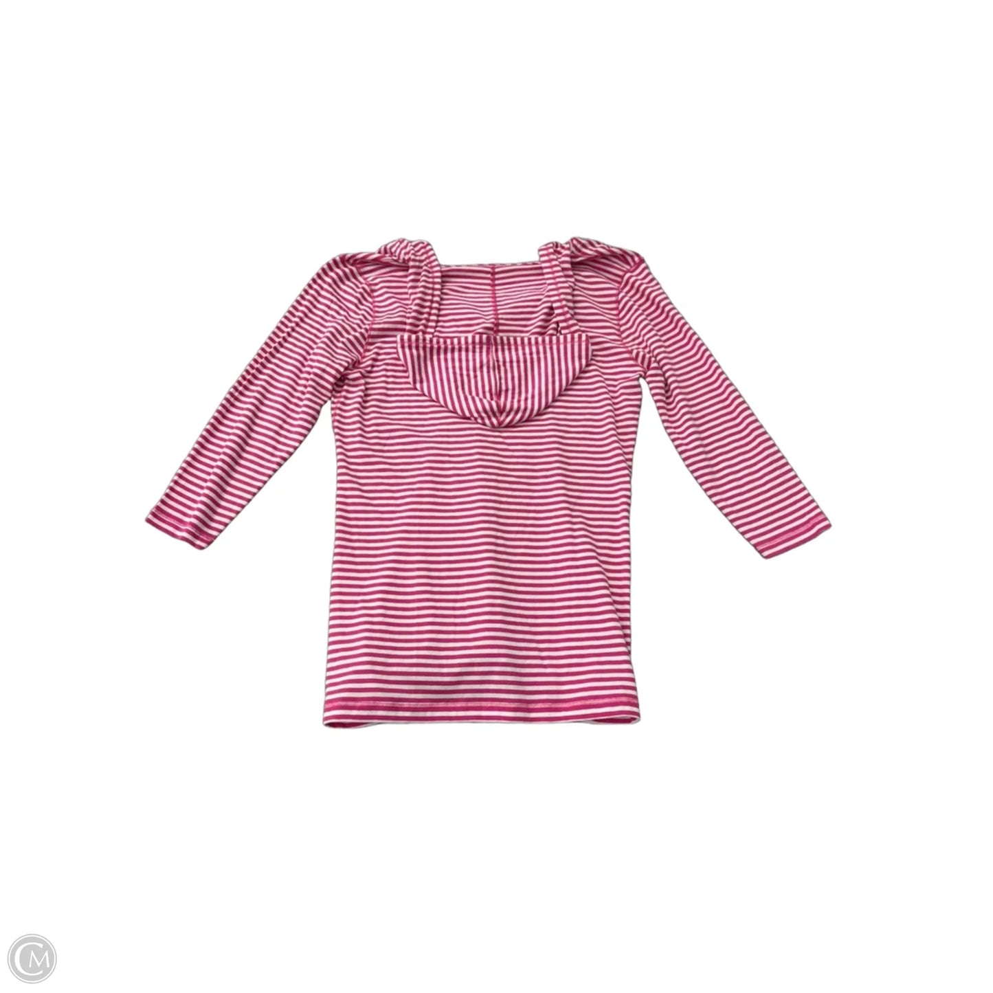 Top Long Sleeve By Calvin Klein In Striped Pattern, Size: M
