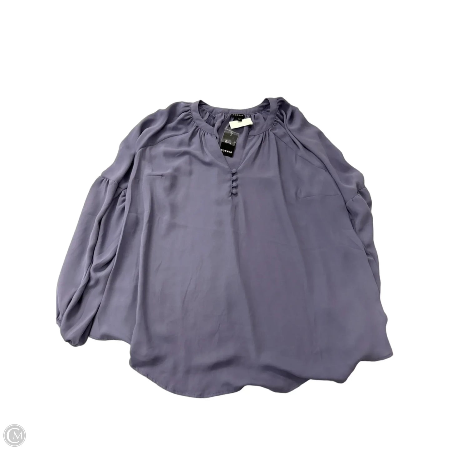 Top Long Sleeve By Torrid In Purple, Size: 1x