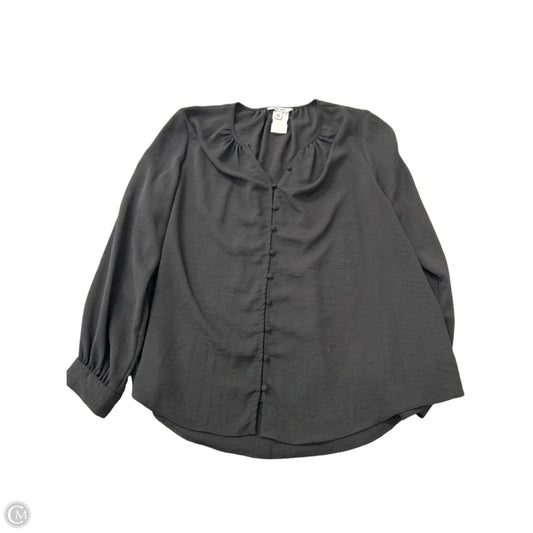 Top Long Sleeve By Nine West In Black, Size: 2x