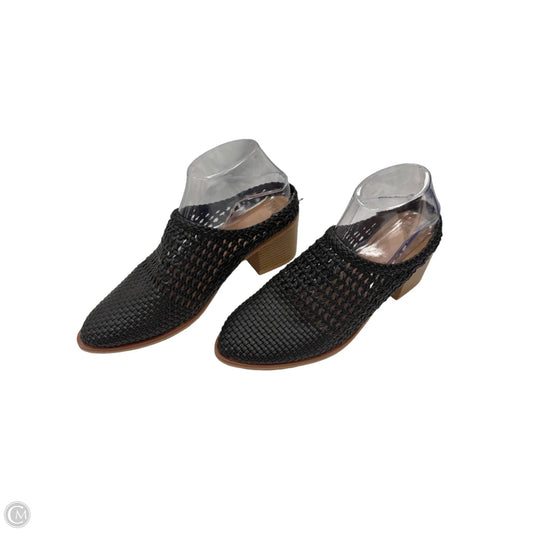 Sandals Heels Block By Time And Tru In Black, Size: 8.5