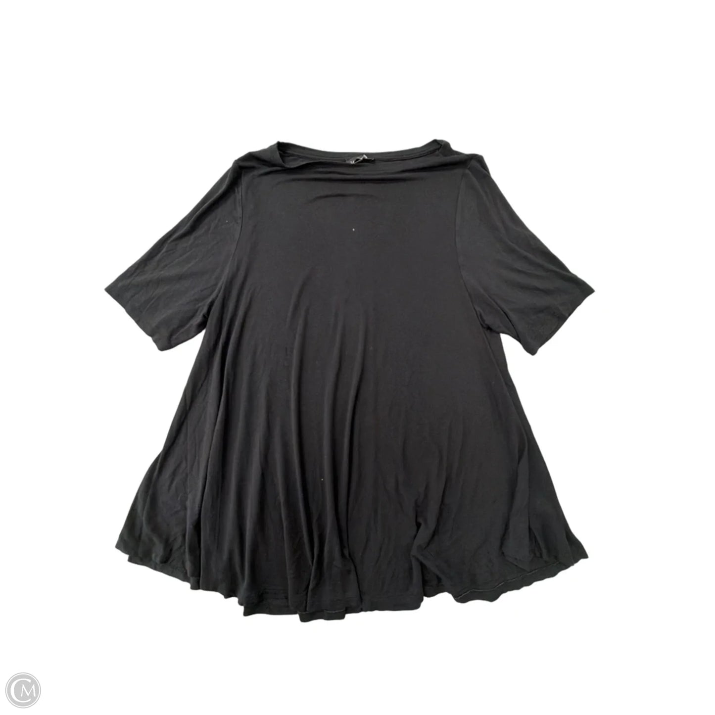 Top Short Sleeve By Lane Bryant In Black, Size: 1x