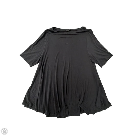 Top Short Sleeve By Lane Bryant In Black, Size: 1x