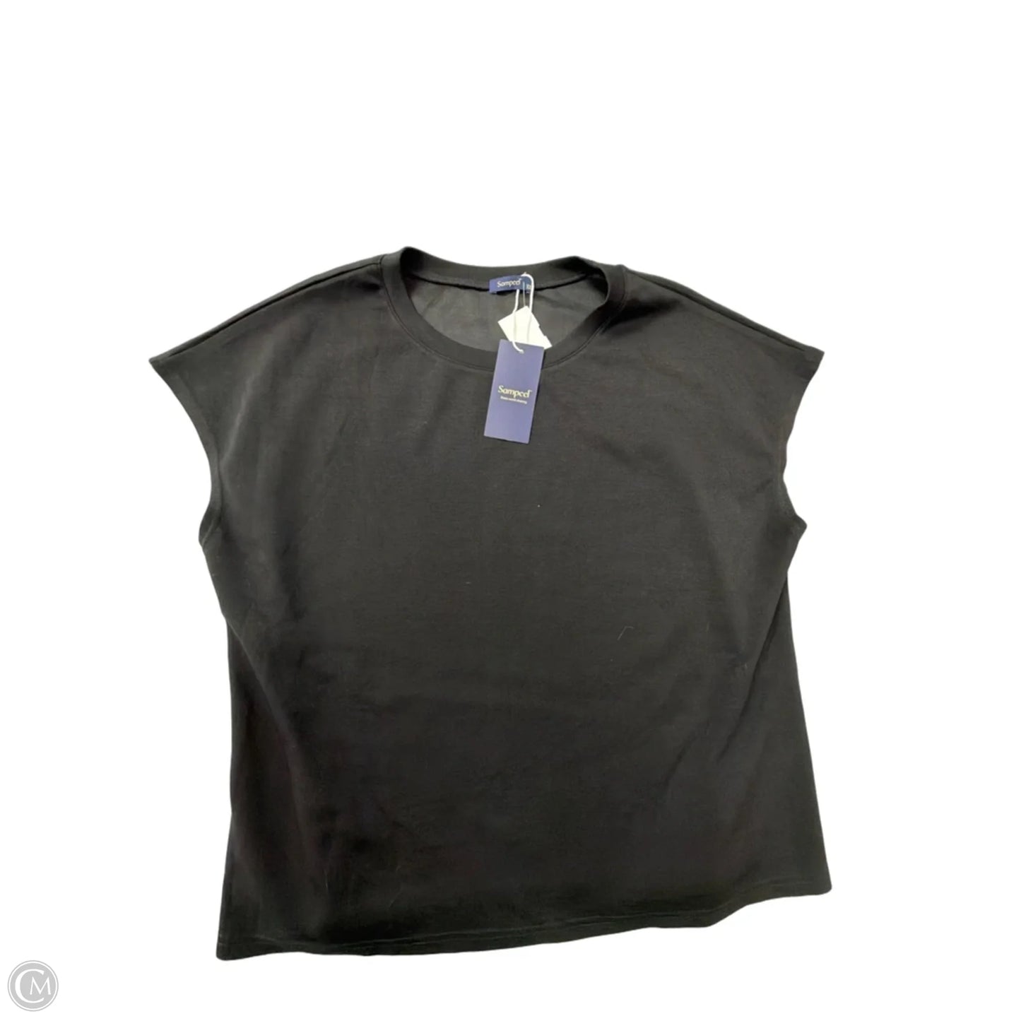 Top Short Sleeve Basic By Sampeel In Black, Size: 2x