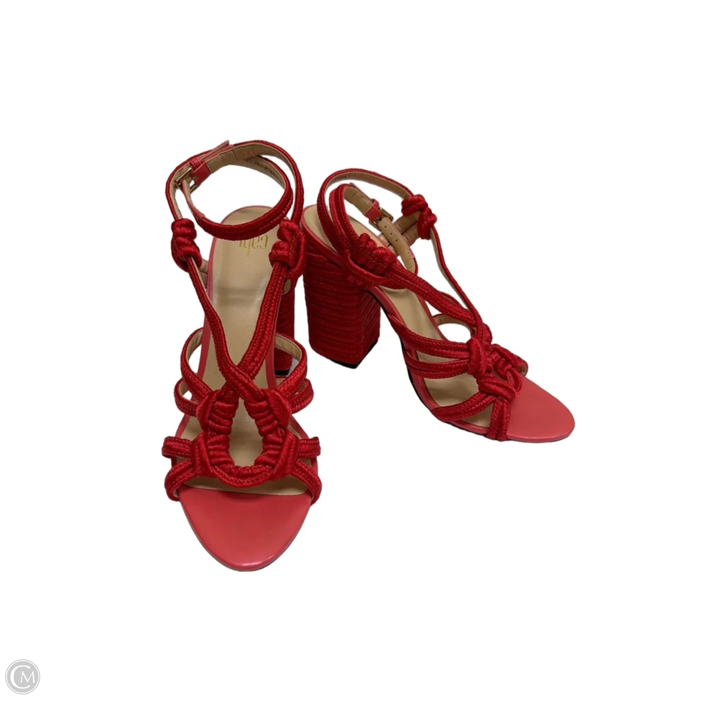 Sandals Heels Block By Cabi In Red, Size: 8.5
