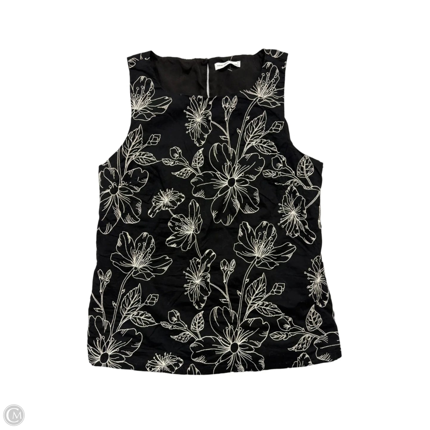 Tank Top By Nine West In Black & White, Size: M