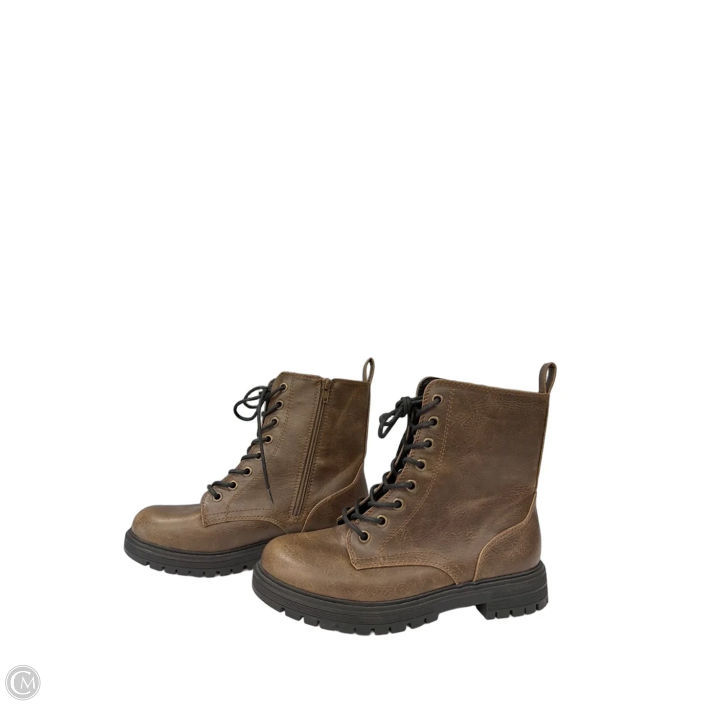 Boots Ankle Flats By So In Brown, Size: 8.5