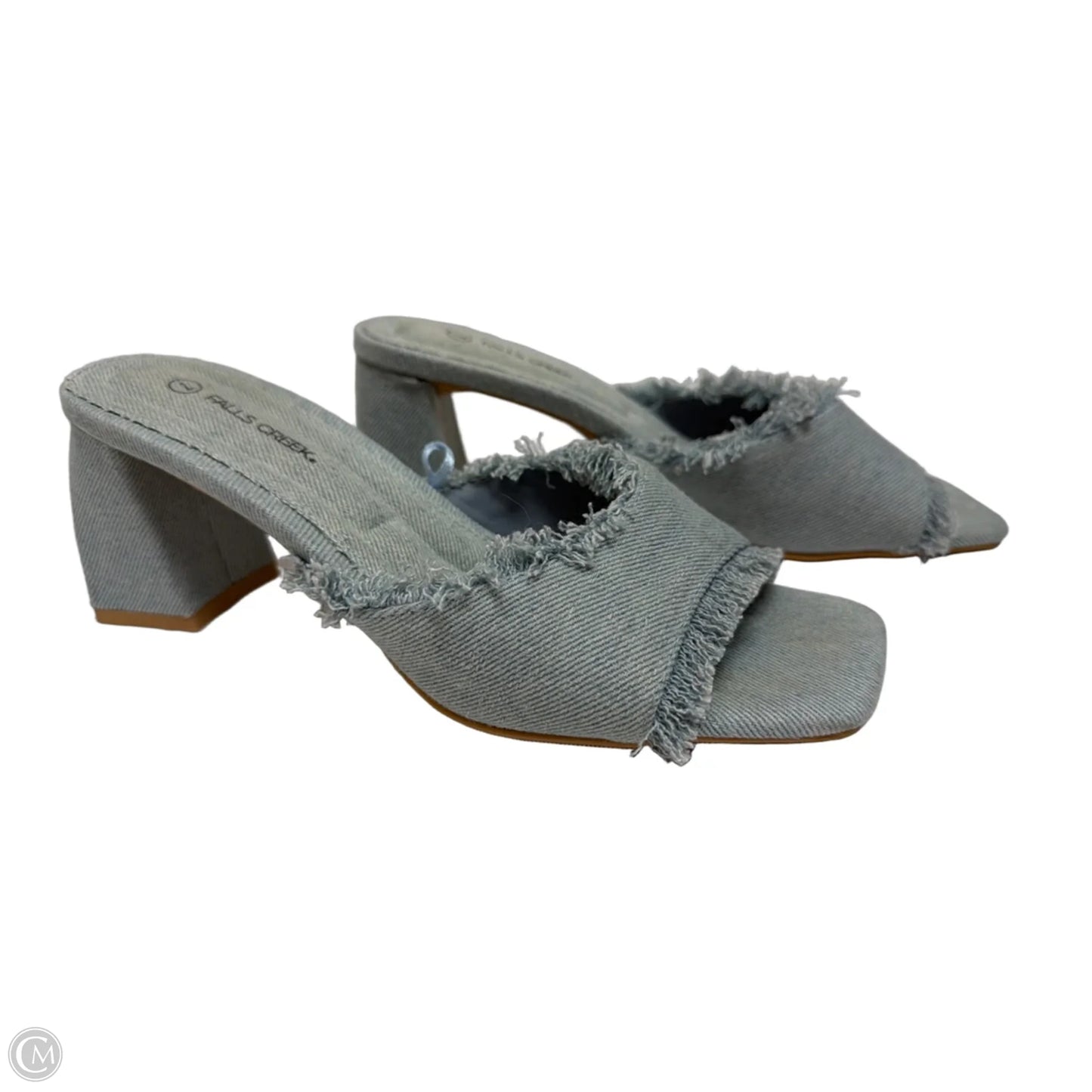 Shoes Heels Block By Worthington In Blue Denim, Size: 7