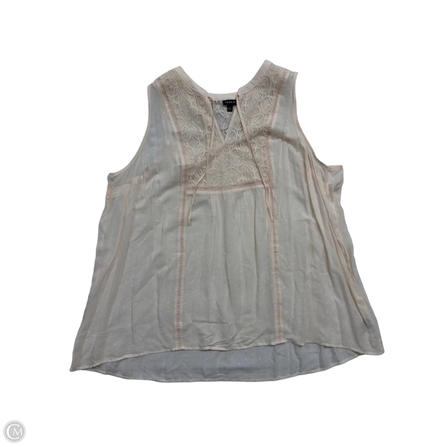 Top Sleeveless By Torrid In Peach, Size: 4x