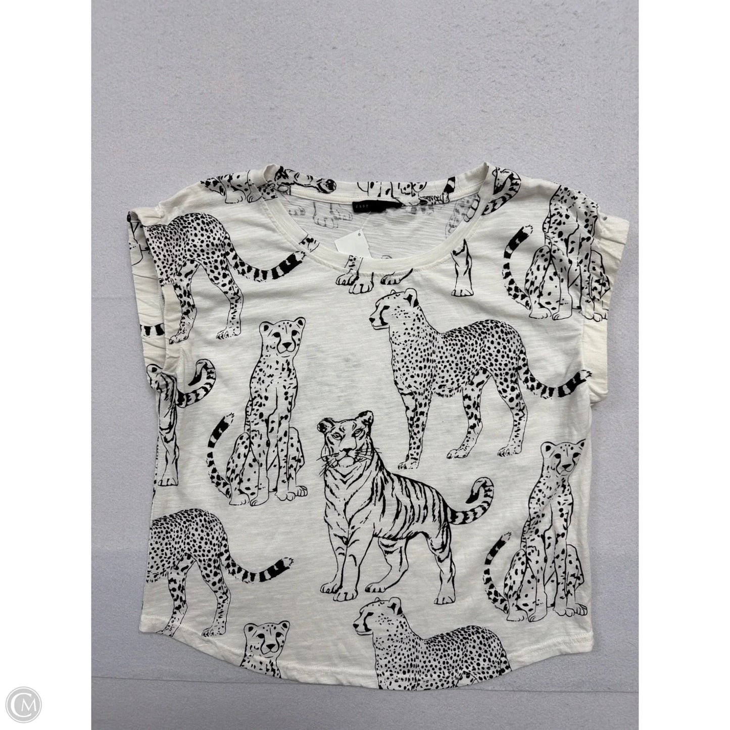 Top Short Sleeve By Jane And Delancey In Black & White, Size: S