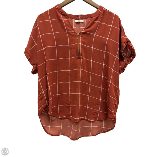 Top Short Sleeve By Maurices In Orange, Size: L