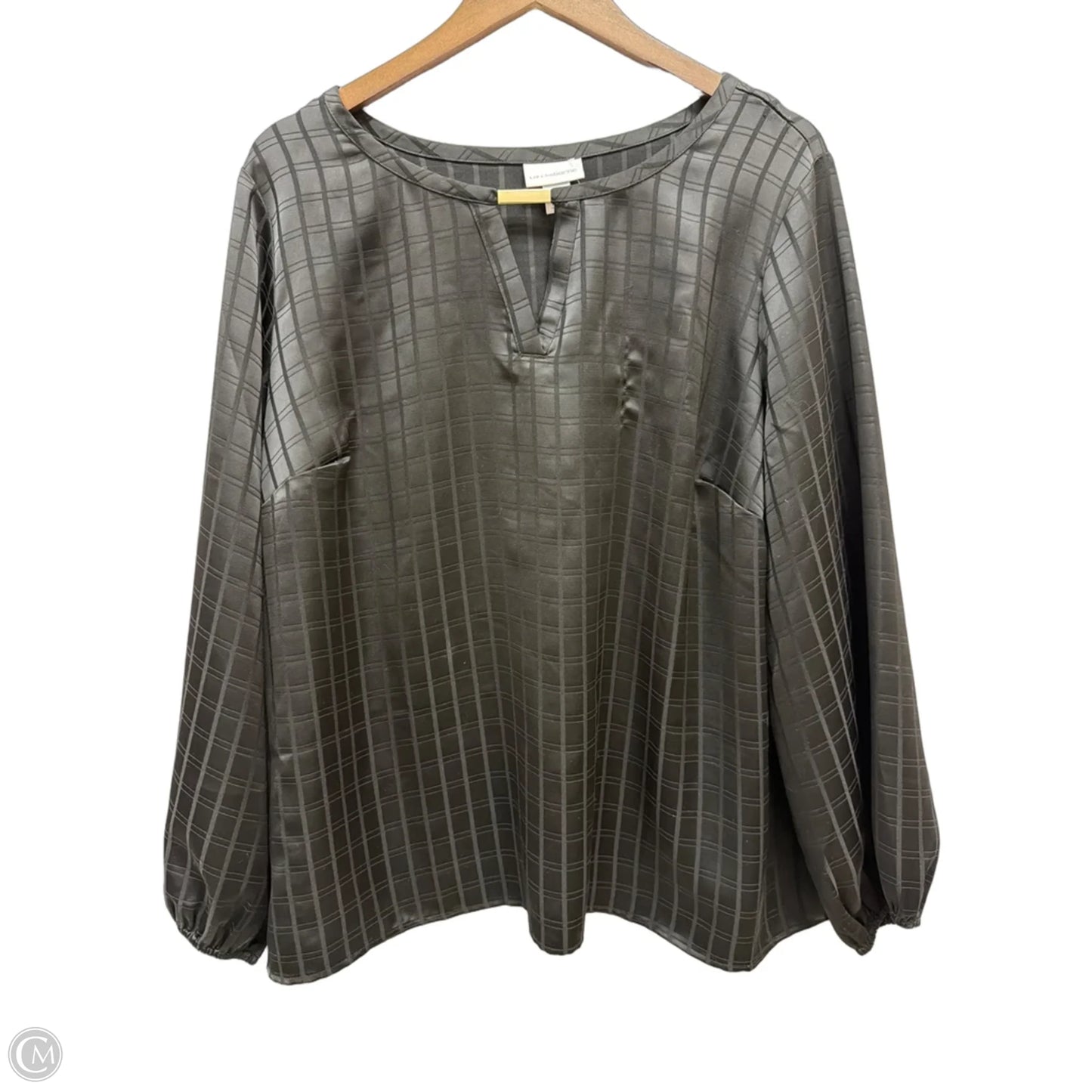 Top Long Sleeve By Liz Claiborne In Black, Size: Xl
