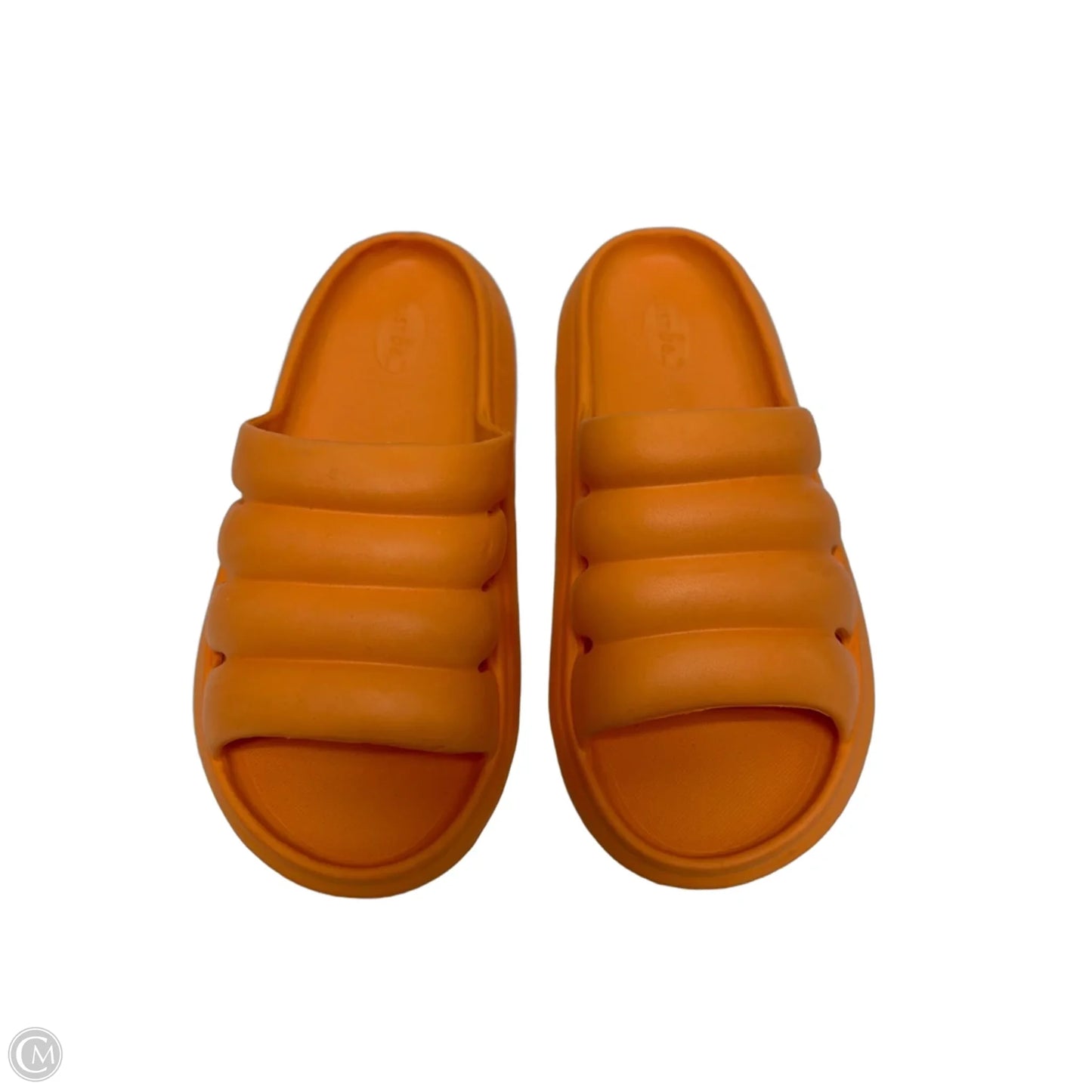 Sandals Flats By Just Be In Orange, Size: 10