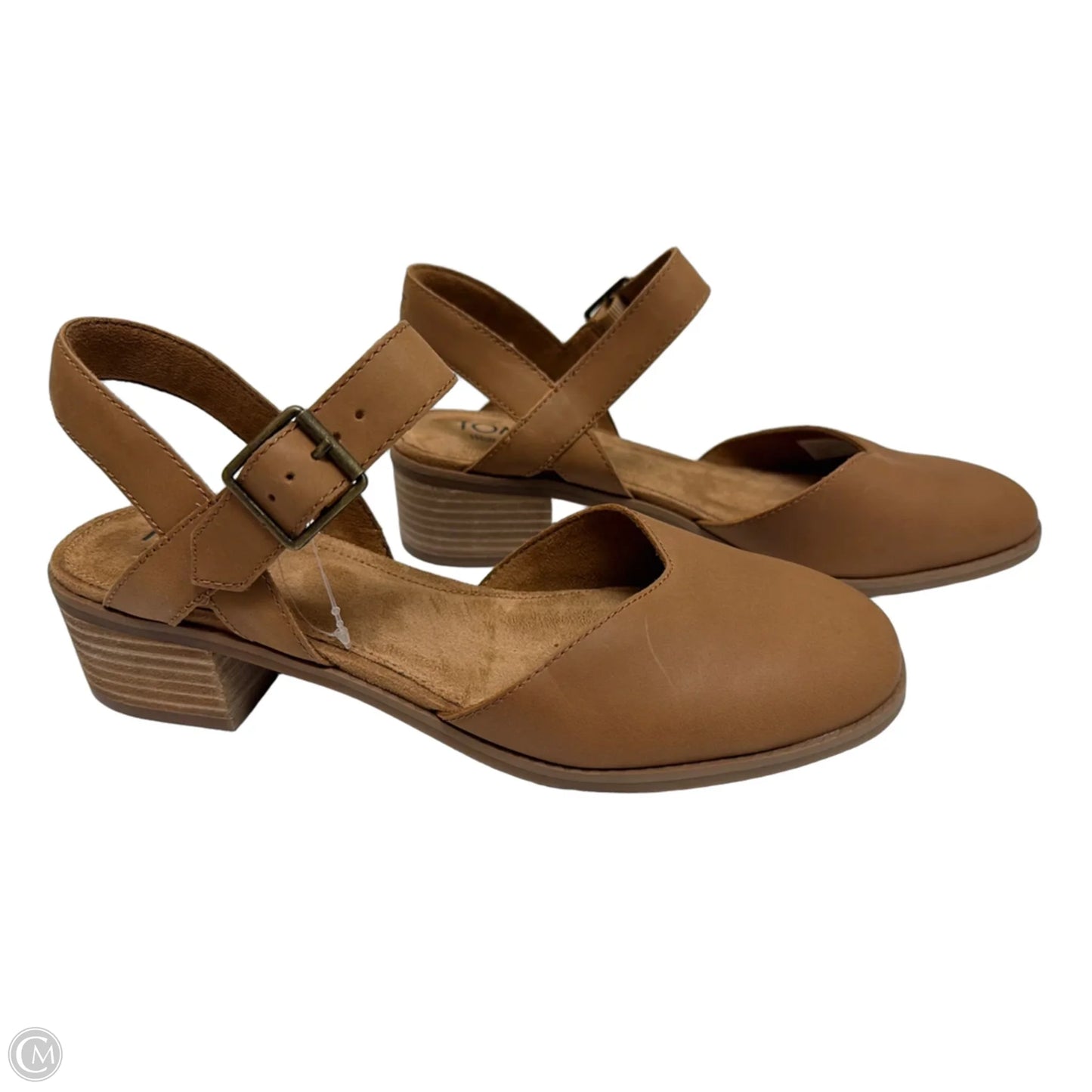 Sandals Heels Block By Toms In Brown, Size: 8.5