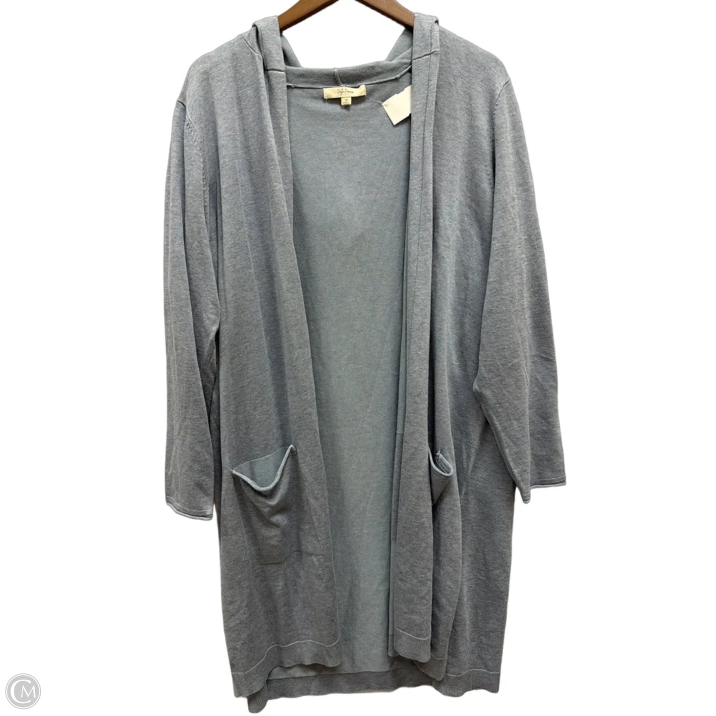 Cardigan By Peyton Primrose In Blue, Size: 1x