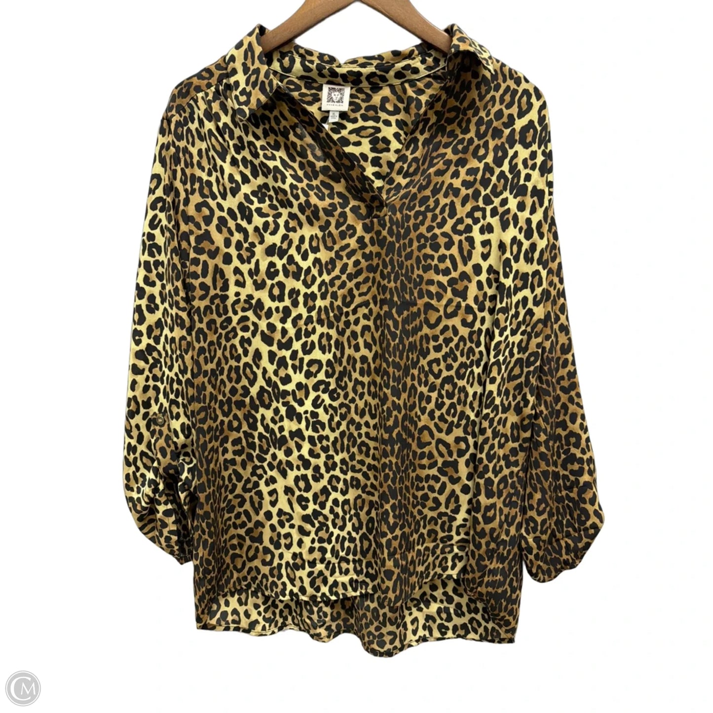 Top Long Sleeve By Anne Klein In Animal Print, Size: Xl