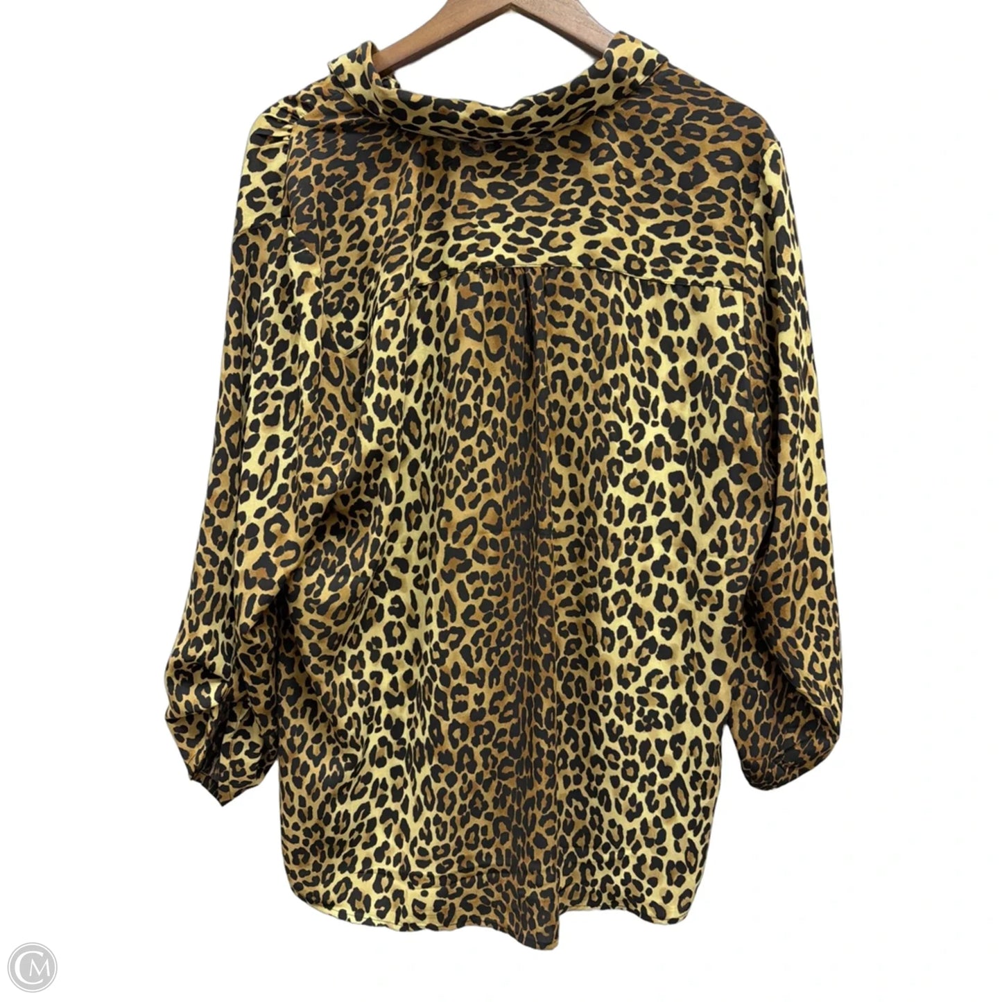 Top Long Sleeve By Anne Klein In Animal Print, Size: Xl