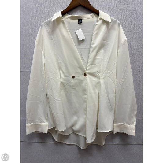 Top Long Sleeve By Shein In White, Size: Xl
