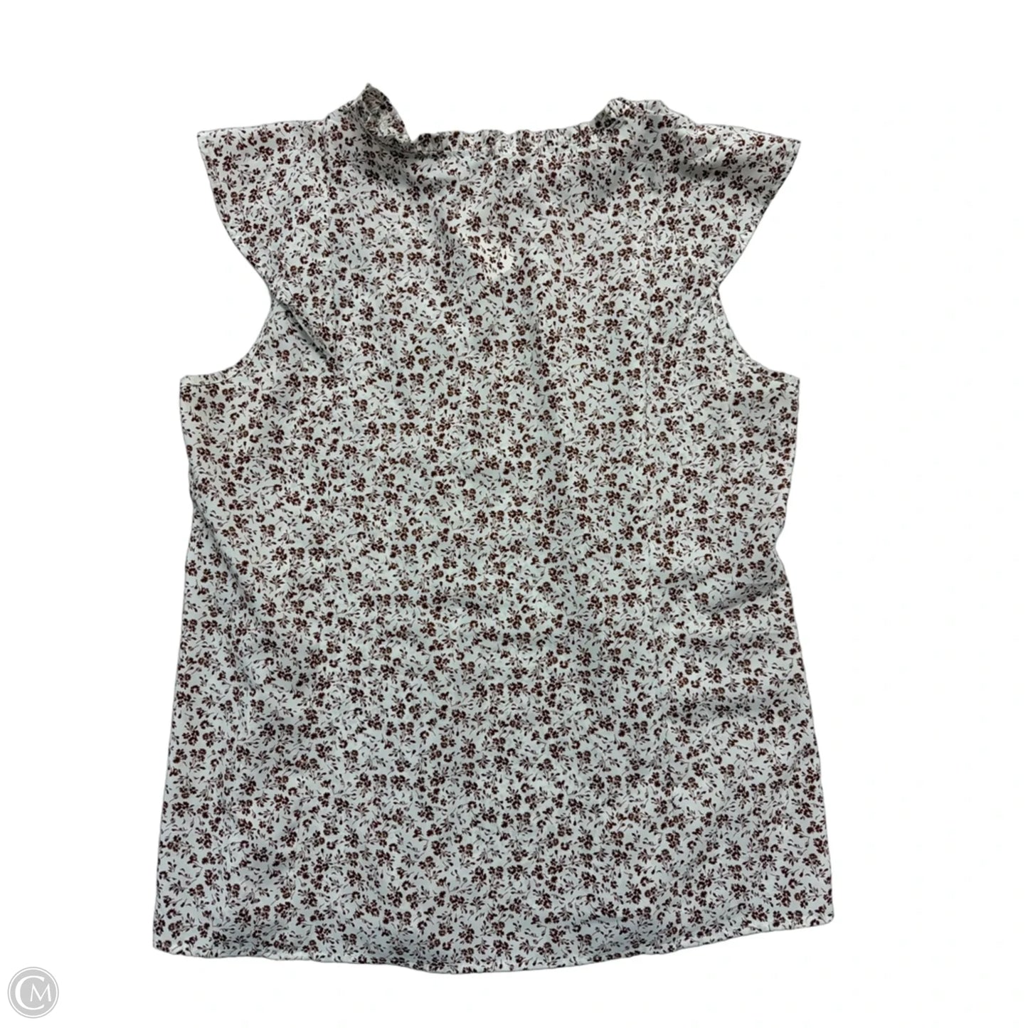 Top Short Sleeve By Bloomchic In Brown & White, Size: 1x