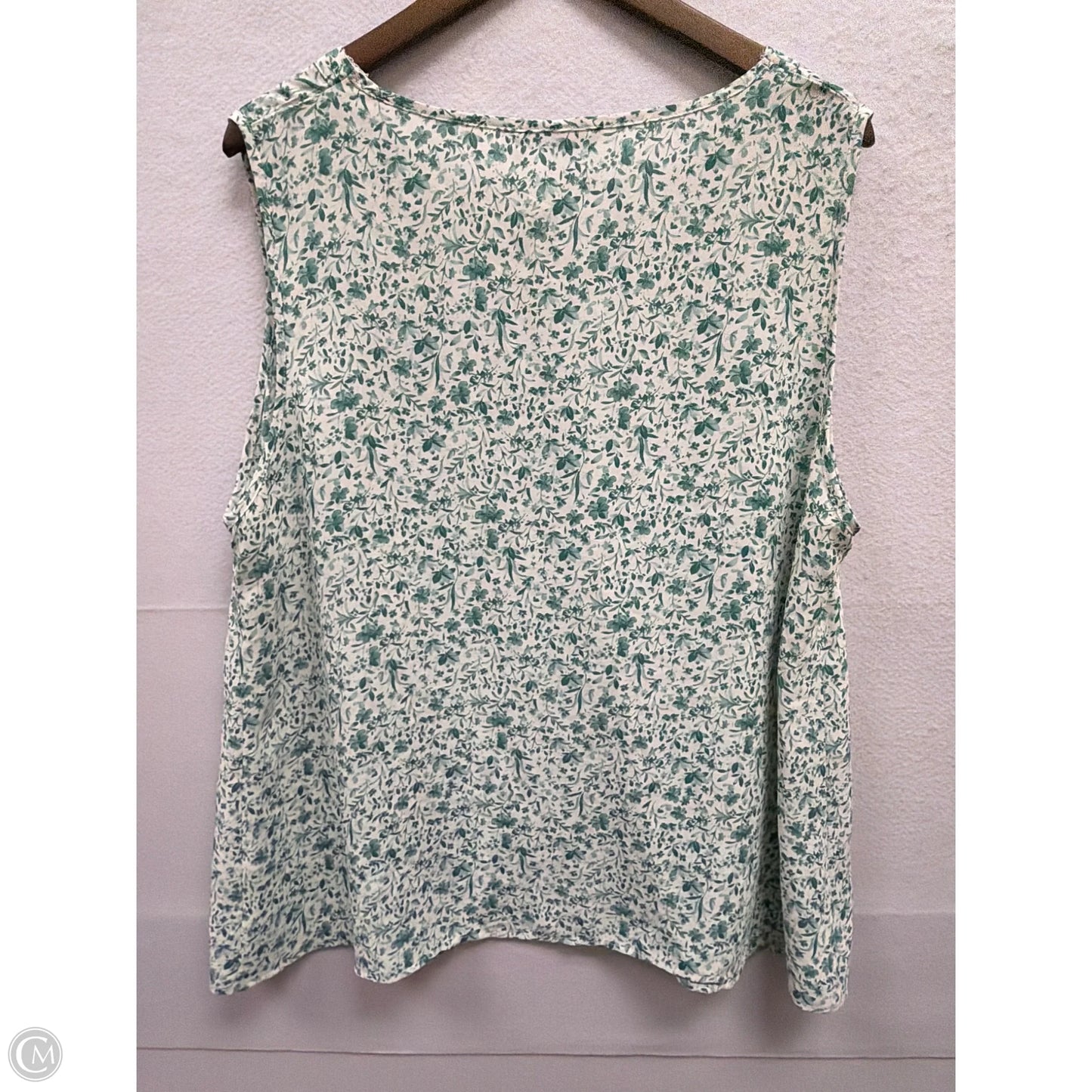 Top Sleeveless By Bloomchic In Green, Size: 1x