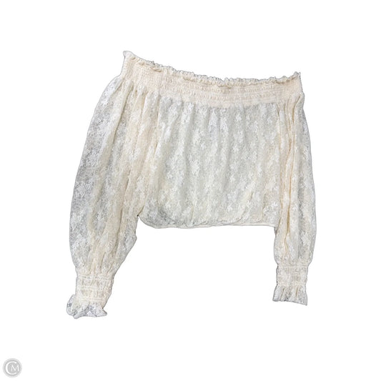Top Long Sleeve By Free People In Cream, Size: S