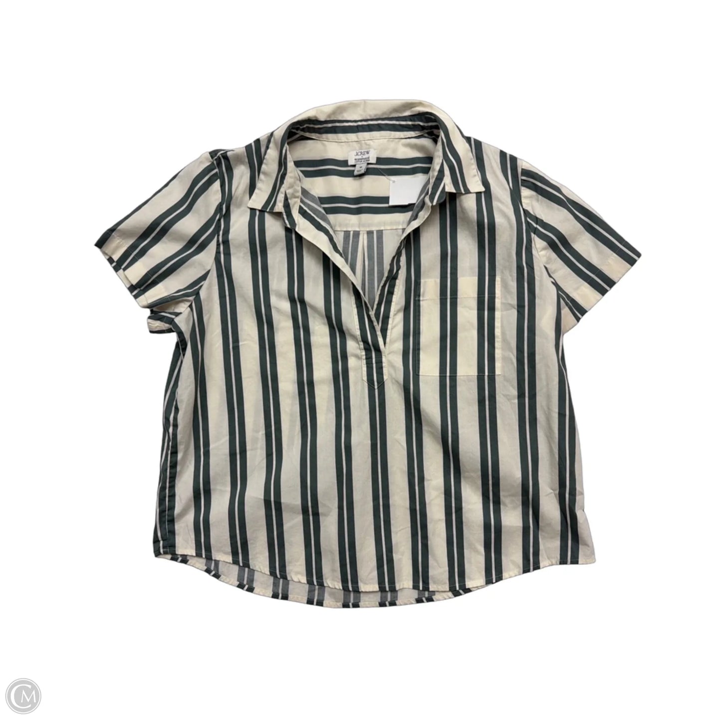 Top Short Sleeve By J. Crew In Striped Pattern, Size: M