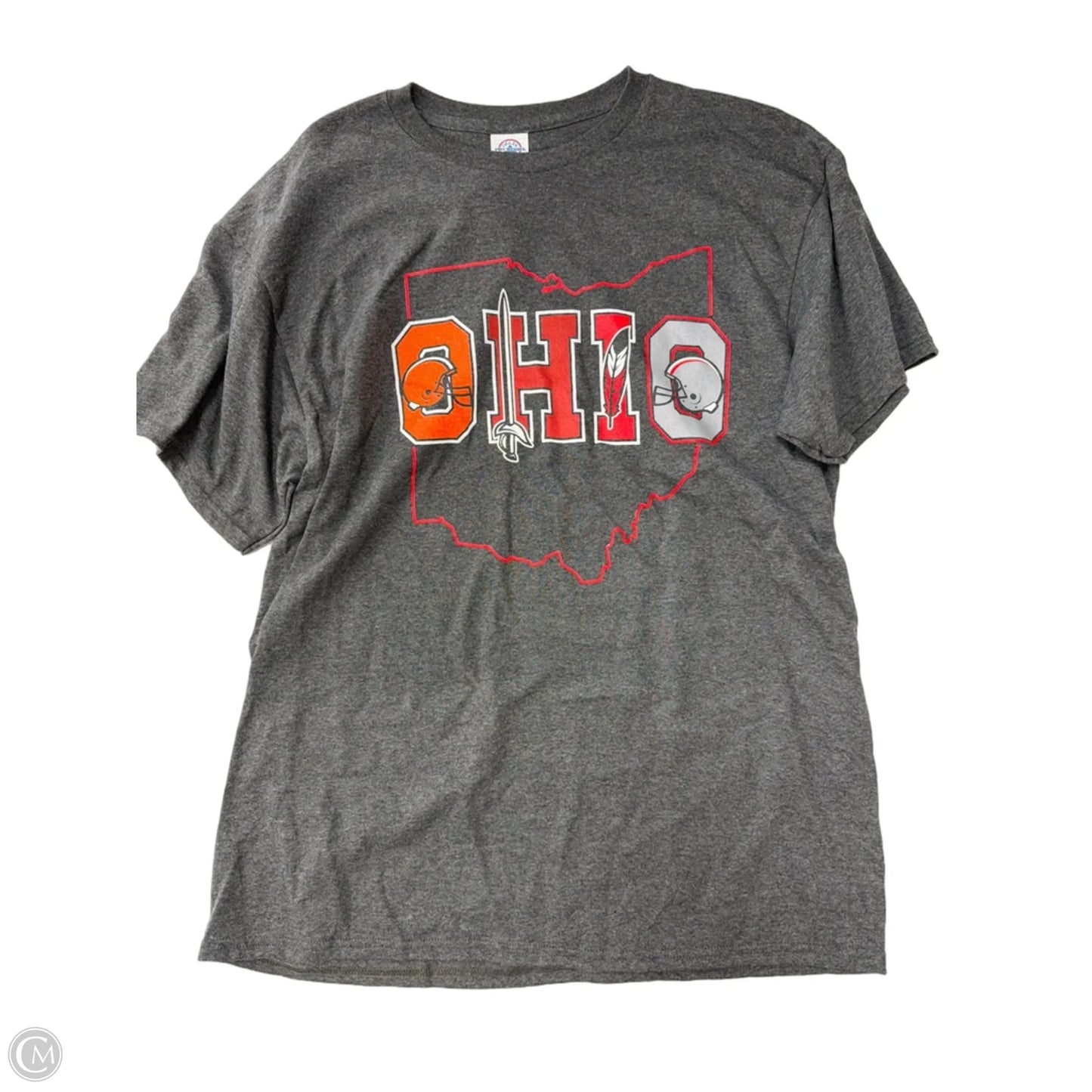Athletic Top Short Sleeve By Clothes Mentor In Grey, Size: L