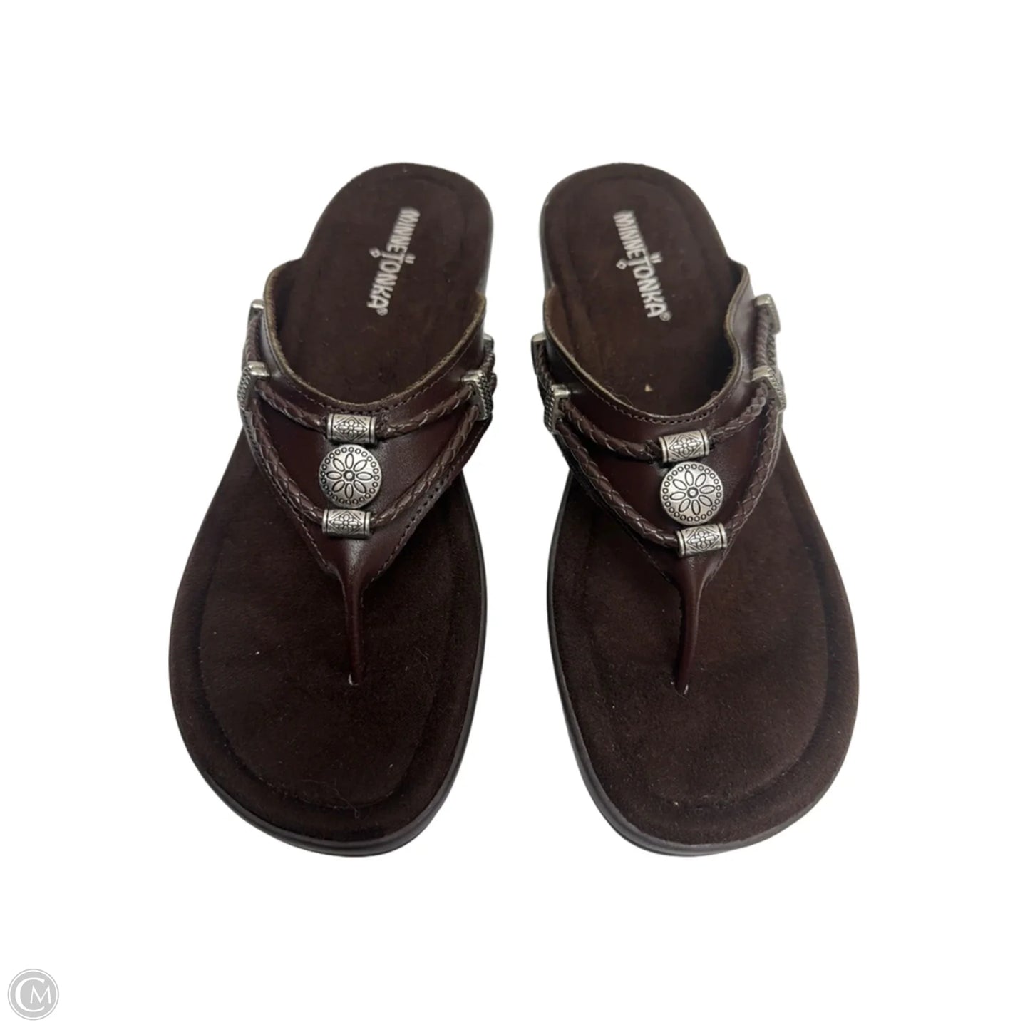 Sandals Flats By Minnetonka In Brown, Size: 9