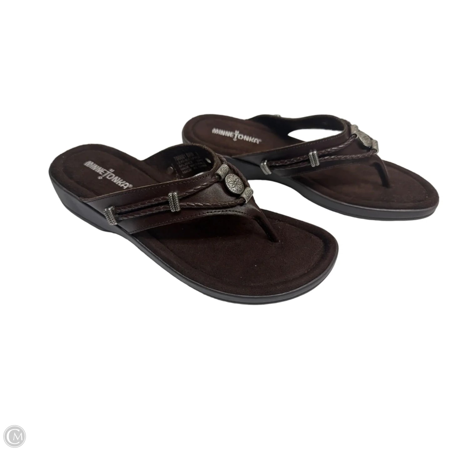 Sandals Flats By Minnetonka In Brown, Size: 9