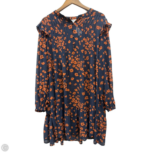 Dress Casual Midi By Time And Tru In Floral Print, Size: Xl