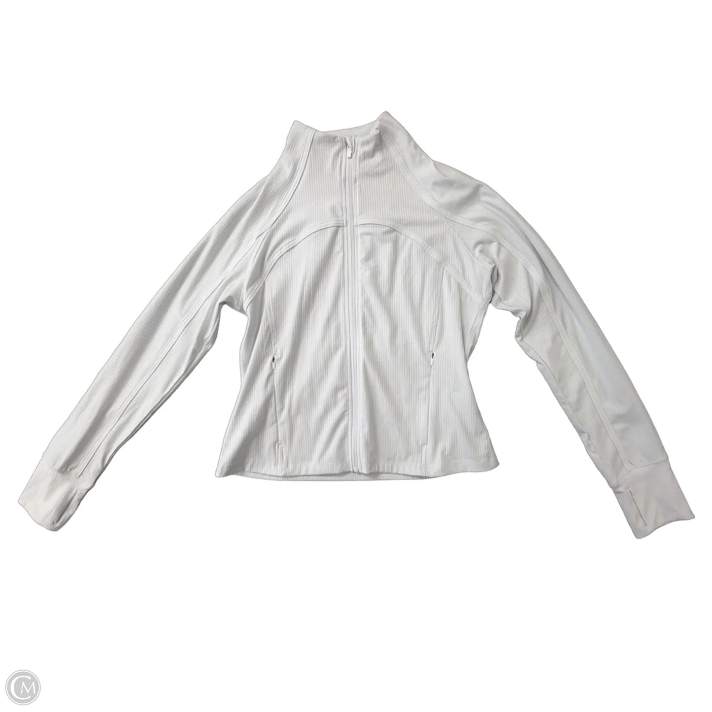 Athletic Jacket By Danskin In White, Size: S