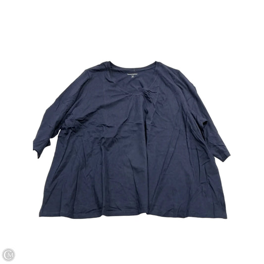 Top Long Sleeve By Woman Within In Blue, Size: 4x
