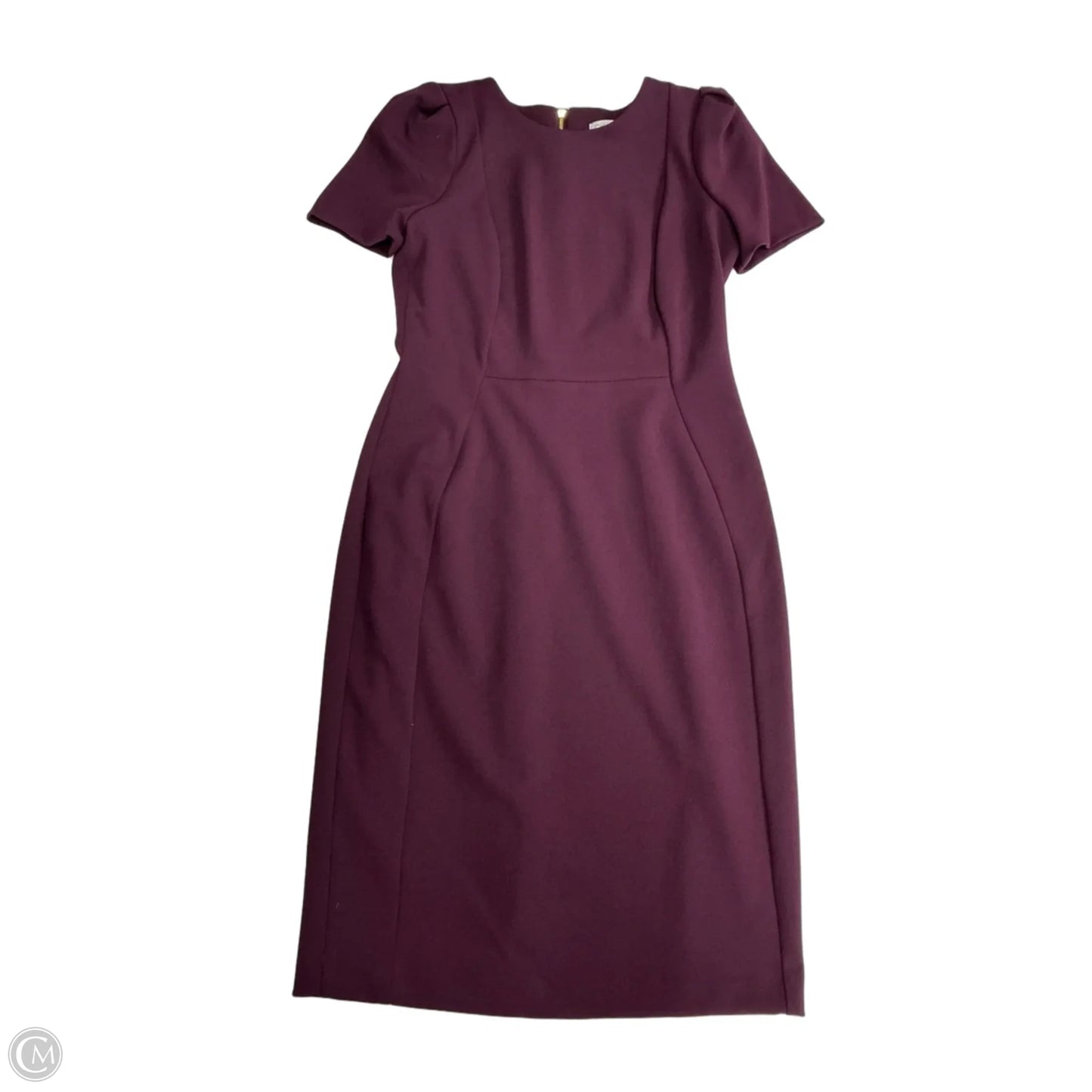 Dress Work By Calvin Klein In Maroon, Size: S