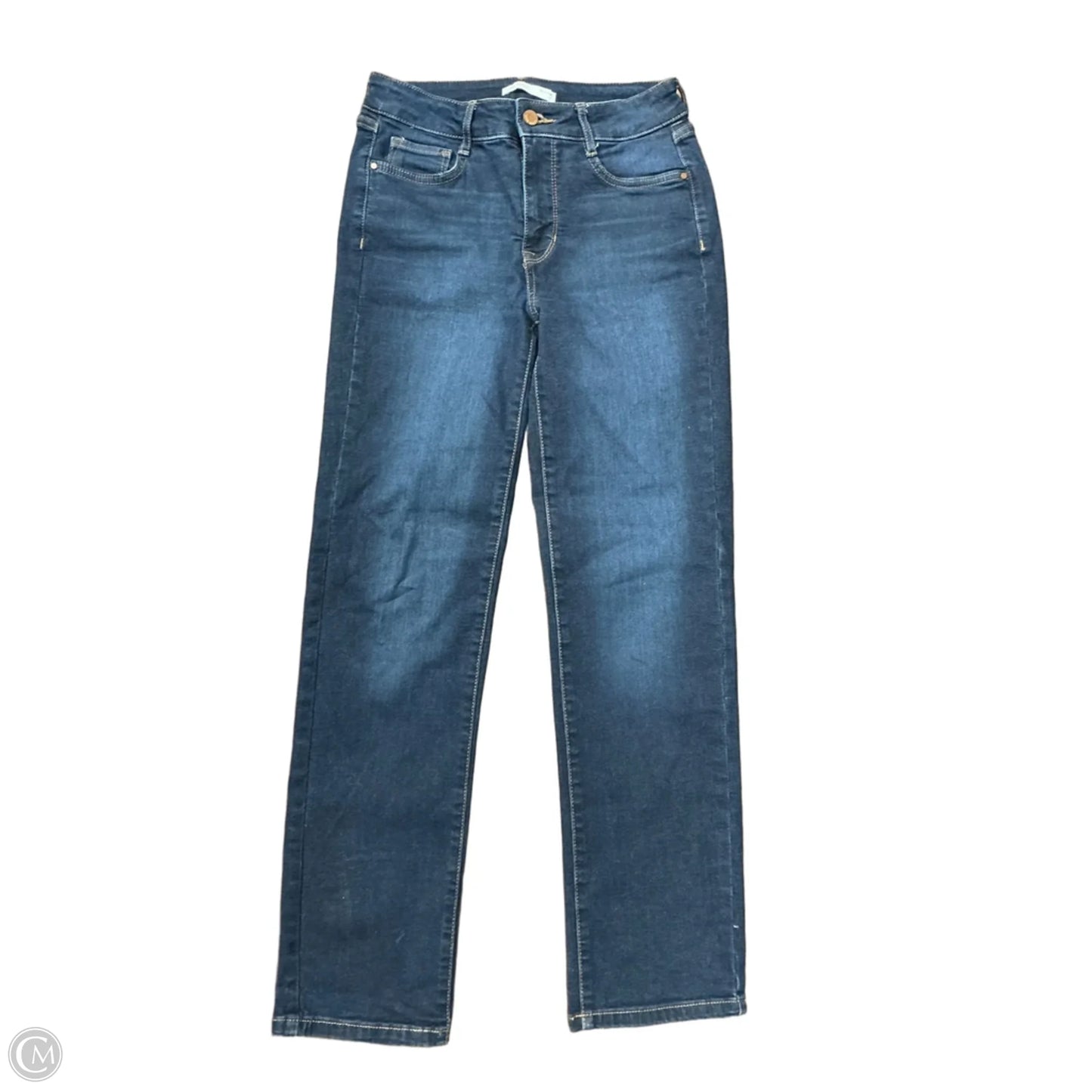 Jeans Straight By Nine West In Blue Denim, Size: 4