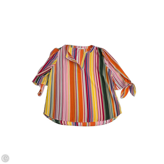 Top 3/4 Sleeve By Milano In Multi-colored, Size: M