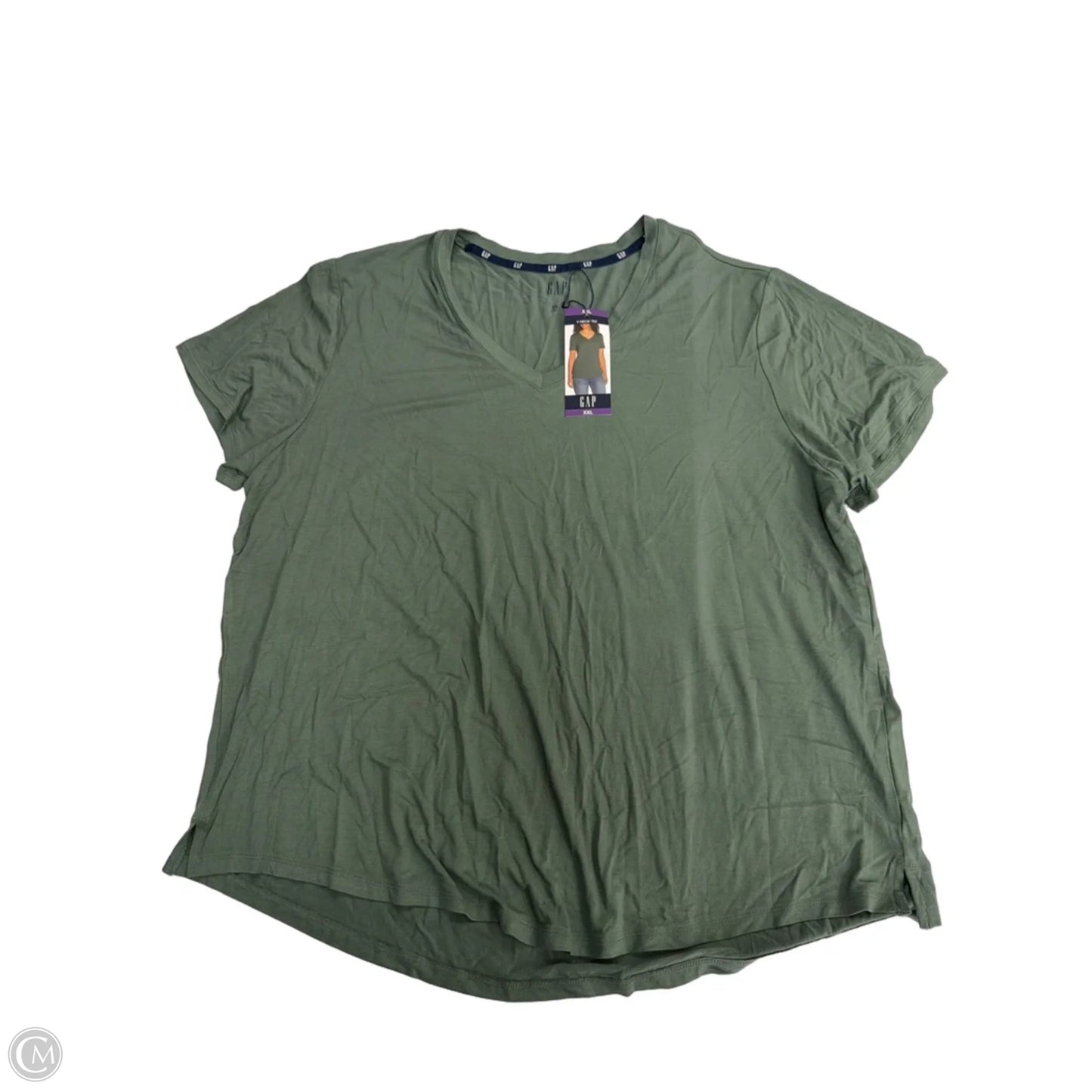 Top Short Sleeve Basic By Gap In Green, Size: 2x