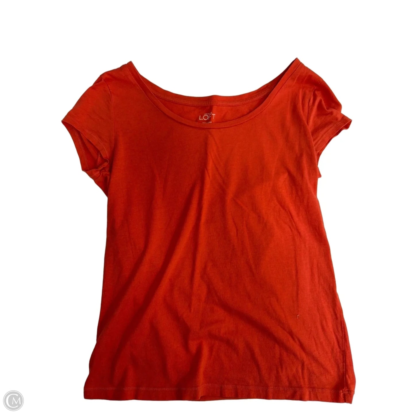 Top Short Sleeve Basic By Loft In Orange, Size: M
