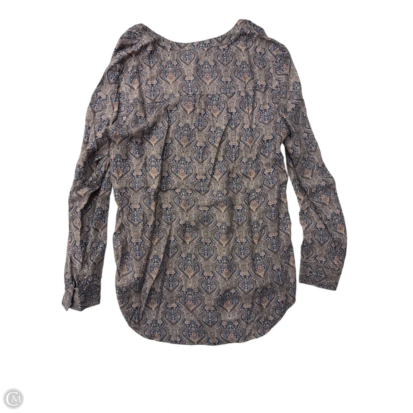Top Long Sleeve By Krazy Kat In Paisley Print, Size: M