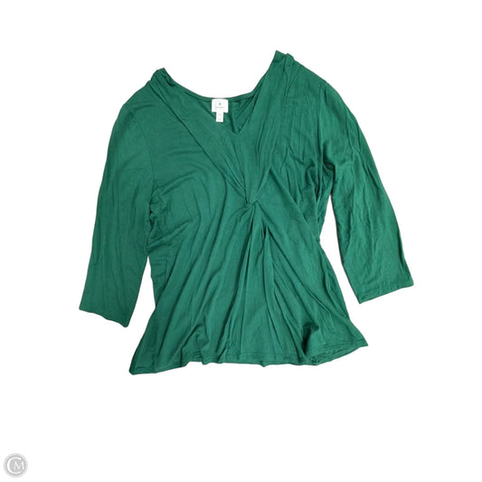 Top Long Sleeve By Dressbarn In Green, Size: M