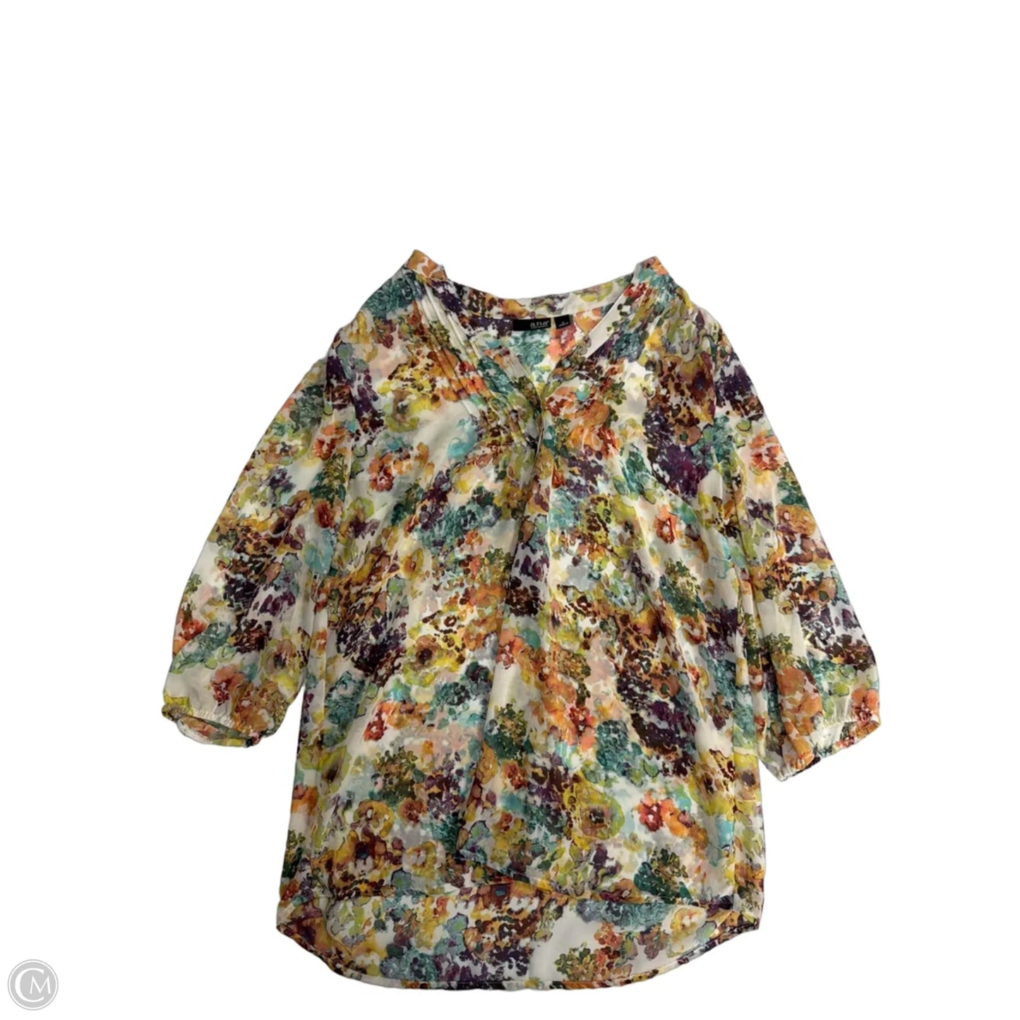Top Long Sleeve Basic By Clothes Mentor In Cream, Size: M