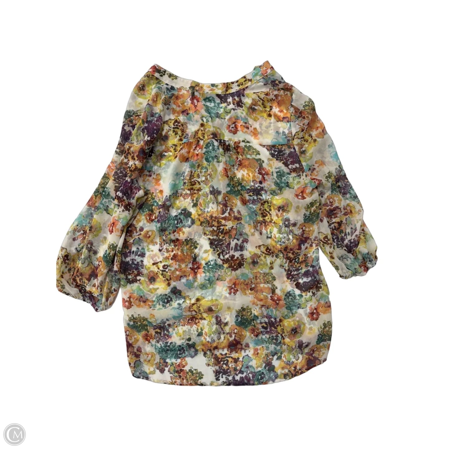 Top Long Sleeve Basic By Clothes Mentor In Cream, Size: M
