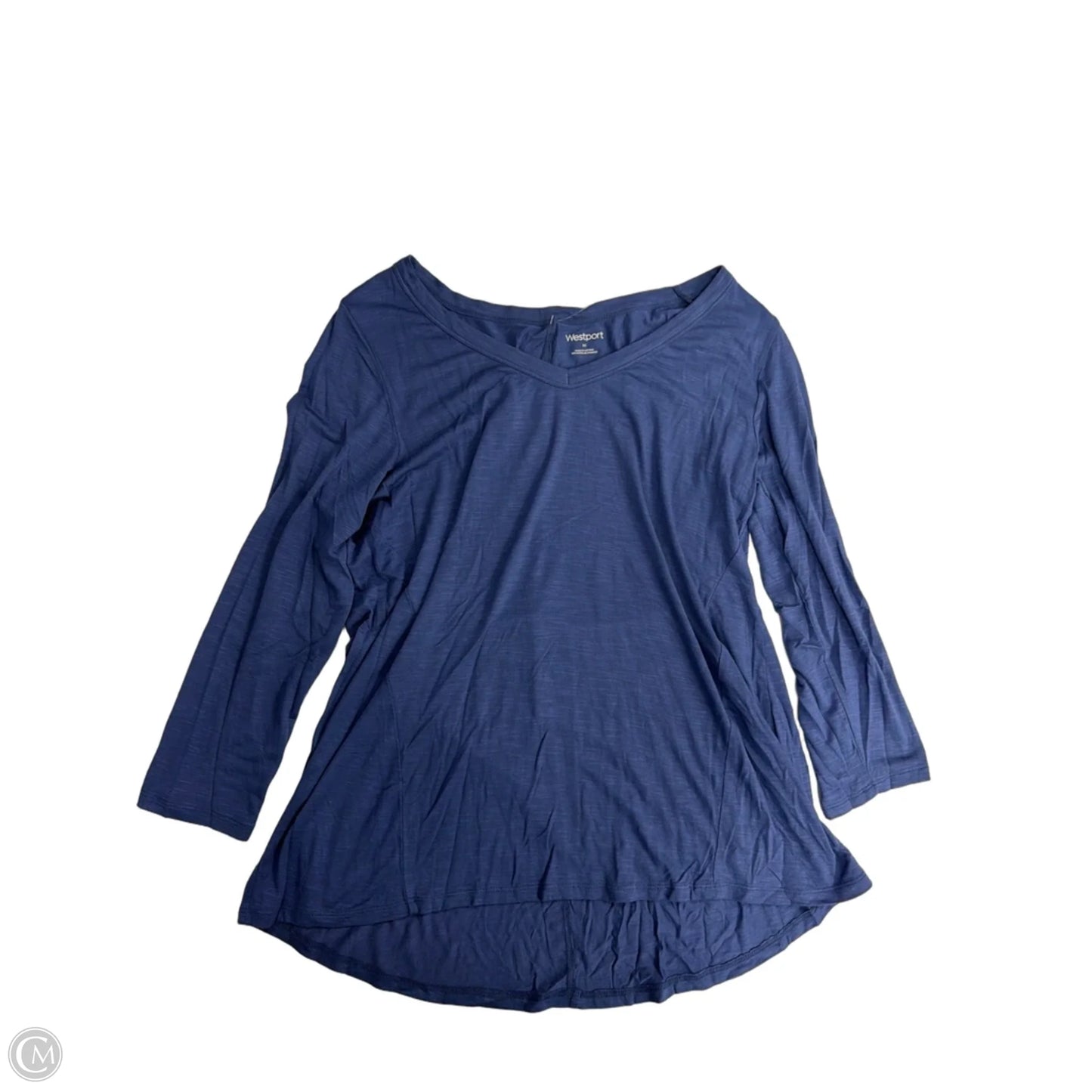 Top Long Sleeve Basic By Westport In Blue, Size: M