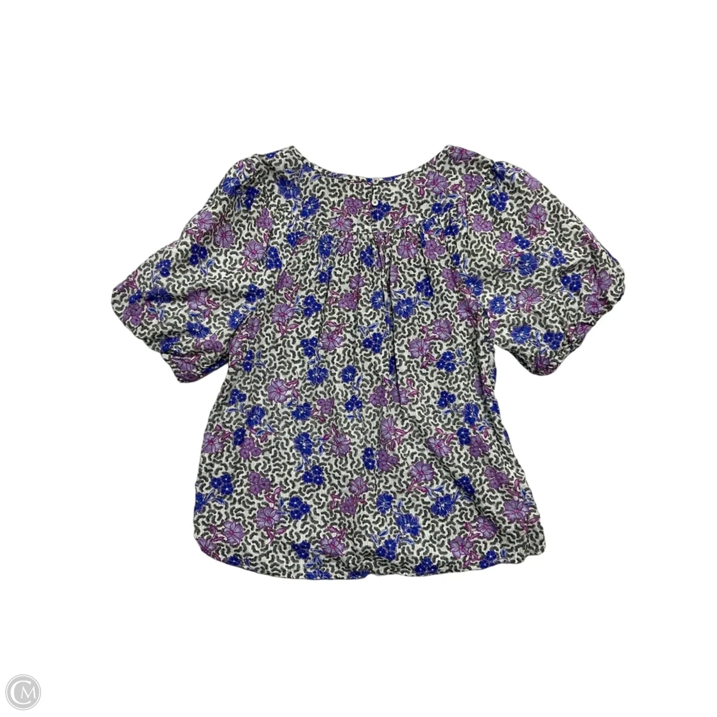 Top Short Sleeve By Loft In Blue & Purple, Size: M