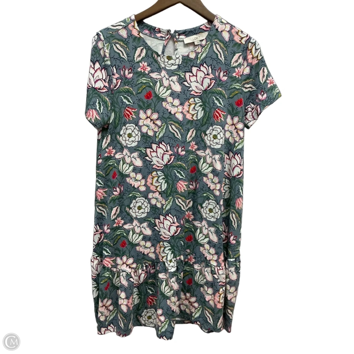Dress Casual Midi By Loft In Floral Print, Size: M