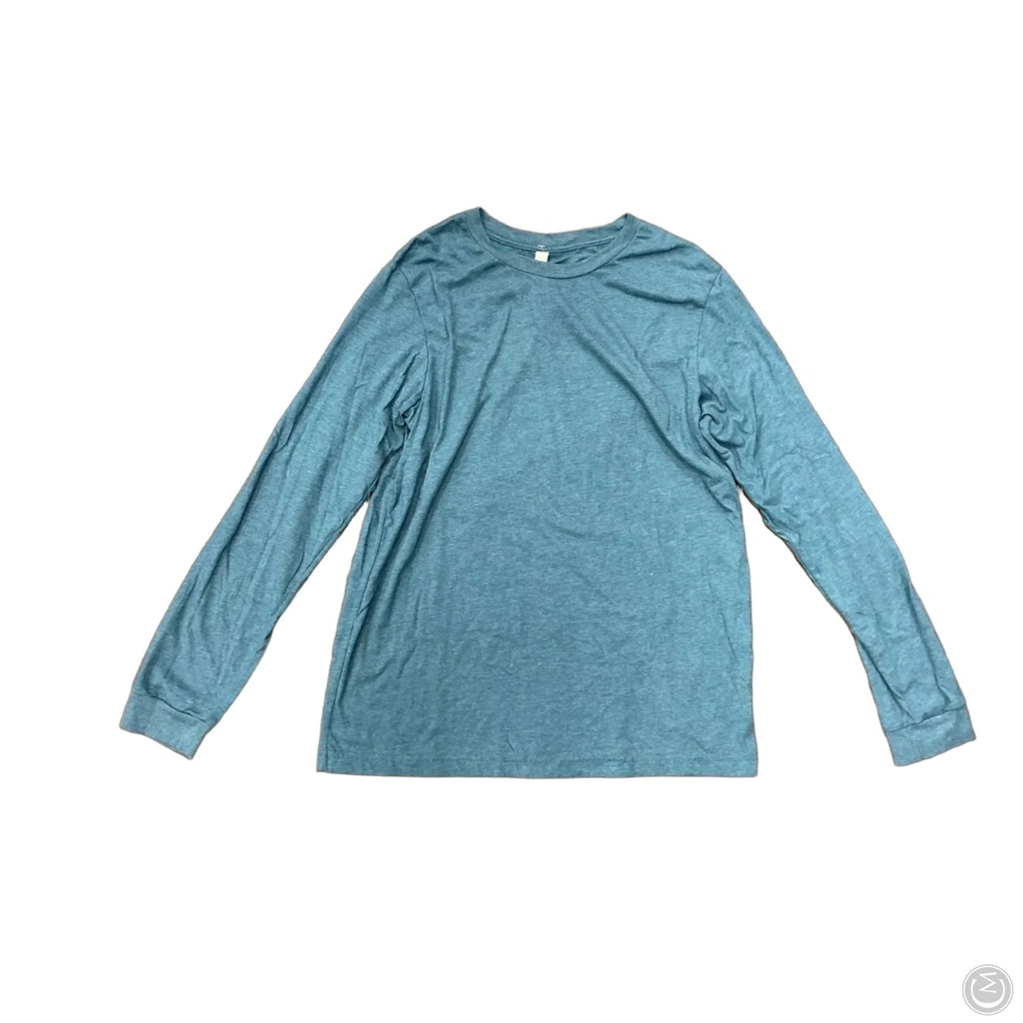 Top Long Sleeve Basic By Bella + Canvas In Teal, Size: L