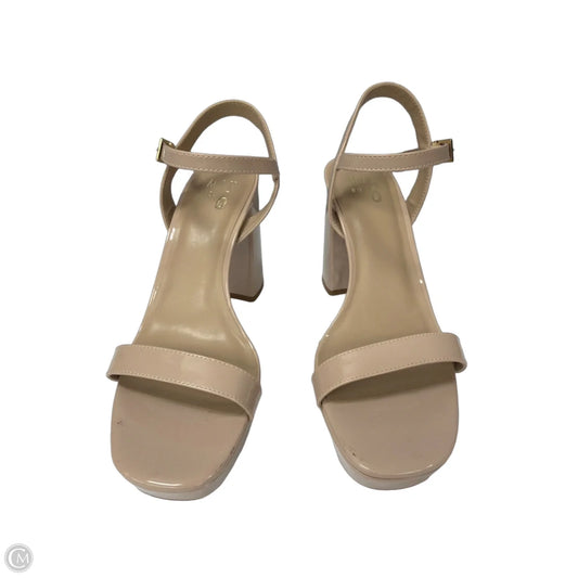 Sandals Heels Block By Mix No 6 In Taupe, Size: 9