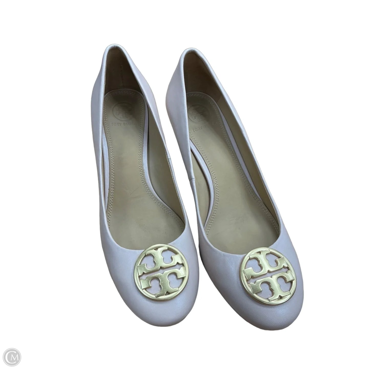 Shoes Designer By Tory Burch In Gold & Pink, Size: 9